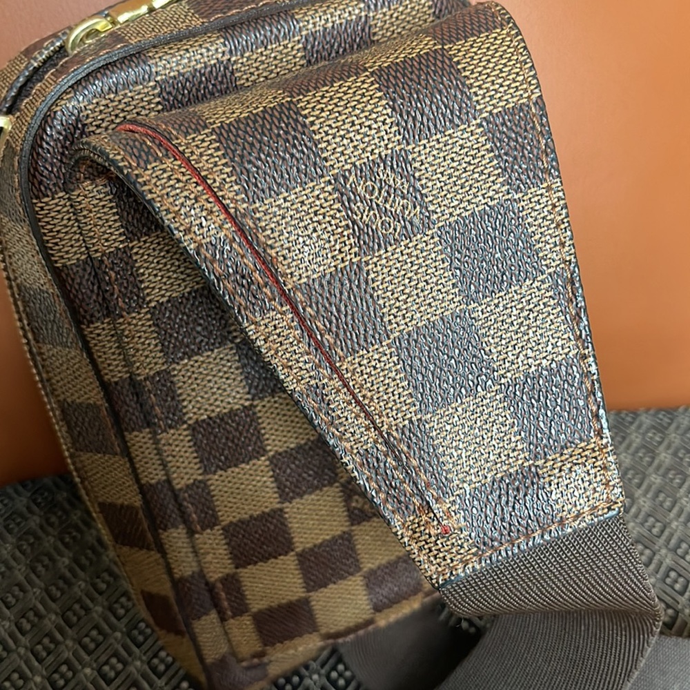 LIKE NEW LOUIS VUITTON DAMIER EBENE BROWN CANVAS GERONIMOS BAG CA1022 N51994 - Picture 4 of 17